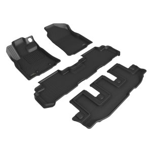 Subaru Ascent Floor Mats - 3D MAXpider - Kagu - Combo - 3 pc. - Black - `19-`24